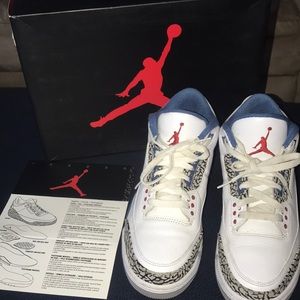 Air Jordan 3 retro size 8 "True Blue"